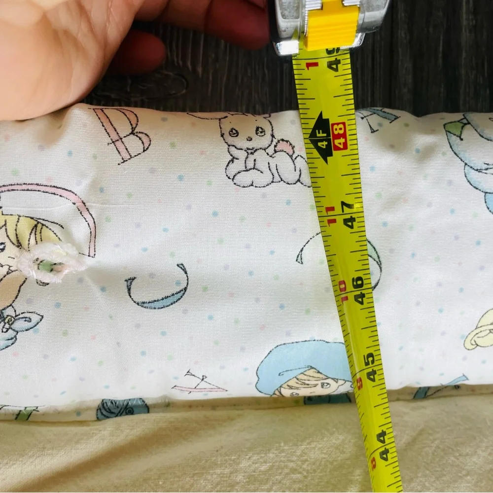 Vintage hand embroidered baby quilt with birds and animals precious moments - Picture 10 of 12
